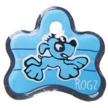 RogZ ID Tag Pupz Small Blue.