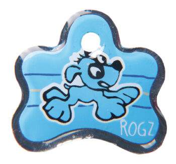 RogZ ID Tag Pupz Small Blue.
