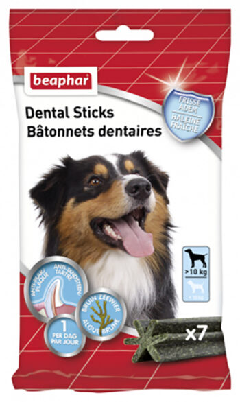 Beaphar Dental Sticks Middel/Grote Hond > 10 kg.