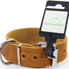 Halsband Vetleer Cognac