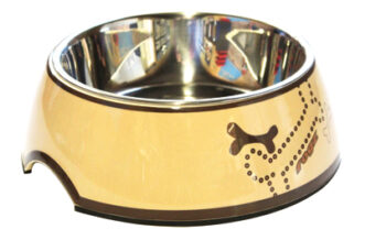 Rogz Bowlz Medium Bronze Bone