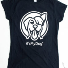 it's My Dog T-Shirt Large Zwart Dames
