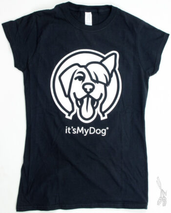 it's My Dog T-Shirt Large Zwart Dames