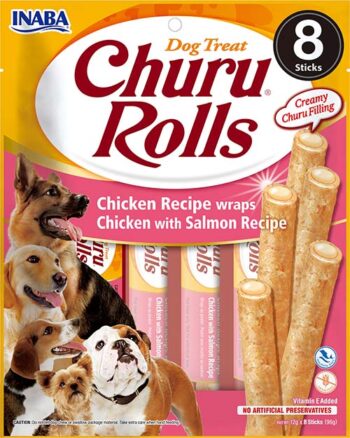 Inaba Dog Churu Rolls Wraps Salmon