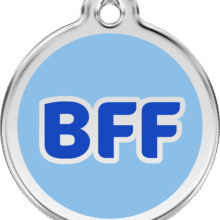 Dierenpenning luxe "Best Friend " Light Blue