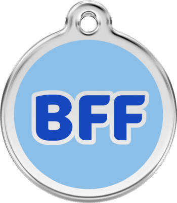 Dierenpenning luxe "Best Friend " Light Blue