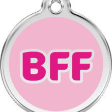 Dierenpenning luxe "Best Friend " Pink