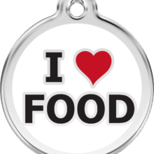Dierenpenning luxe "I love Food"