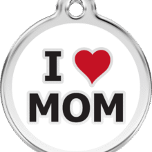 Dierenpenning luxe "I love Mom"